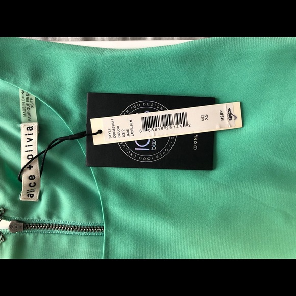 NWT! Alice and Olivia Estelle Racerback Dress - Picture 5 of 9